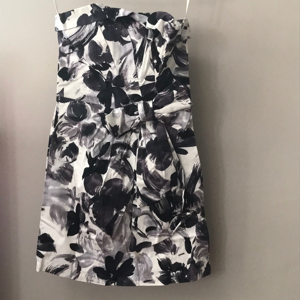 Strapless floral dress